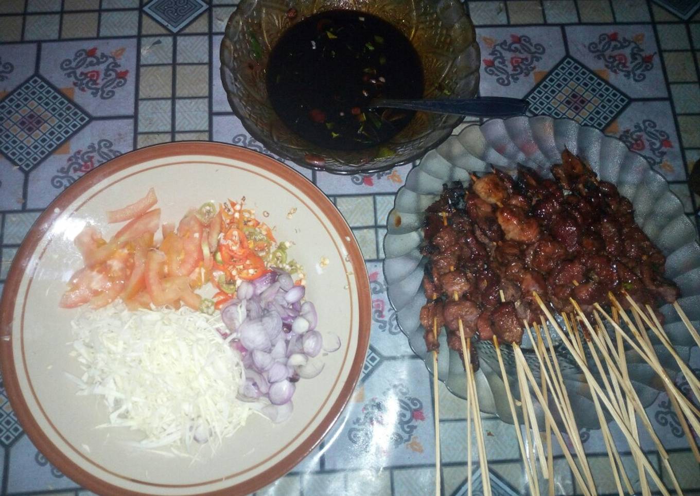 Sate kambing sederhana