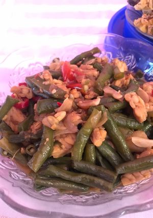 Foto resep Tumis Kacang Panjang Campur Tempe