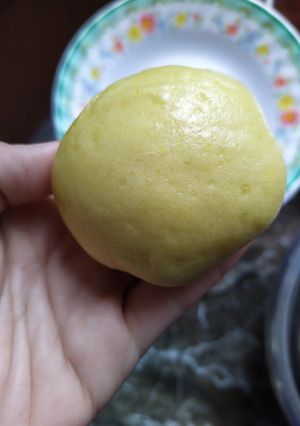 Hình của món Bánh bao bí đỏ.