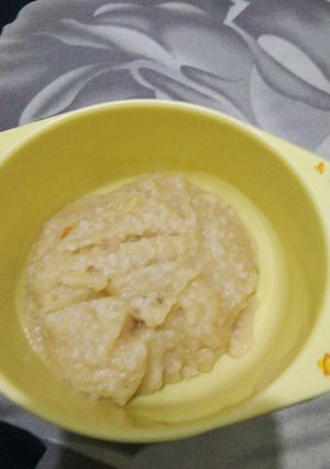 Foto resep 6. Mpasi 8m+ bubur nasi, ikan kembung untuk makan malam anak
