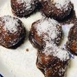 Baby doughnuts with coconut & chocolate topping
