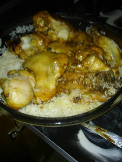 Una foto de Pollo al horno con arroz