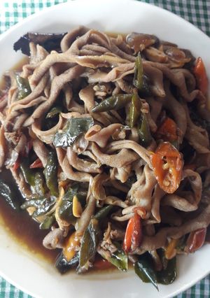 Foto resep Oseng usus lombok ijo