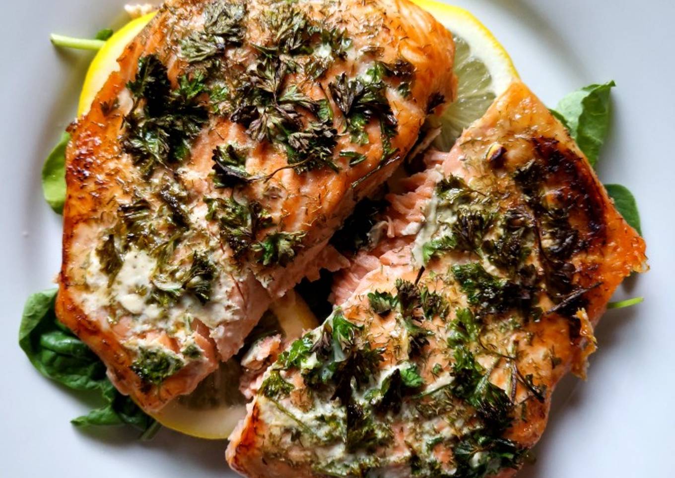 Air Crisper seasoned salmon filets