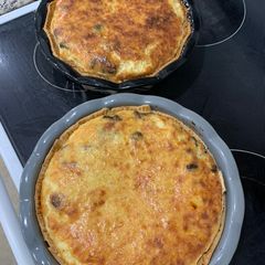 A picture of Veggie quiche (makes 2).