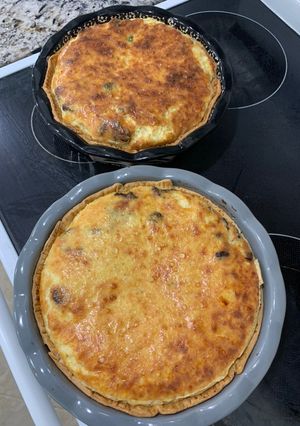 A picture of Veggie quiche (makes 2).