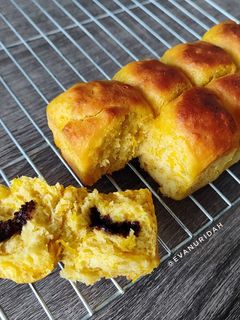 Foto resep Roti Sobek Labu Kuning (Tanpa Telur)
