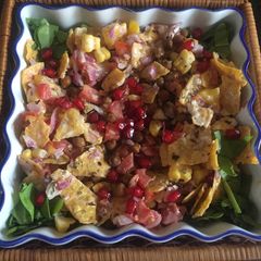 A picture of #Snacks#Nachos chana chaat.