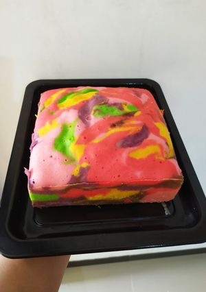 Foto resep Bolu zebra rainbow