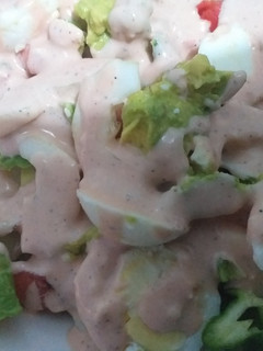 A picture of Avocado and watermelon salad.