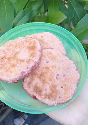 Una foto de Tortillitas veganas de remolacha