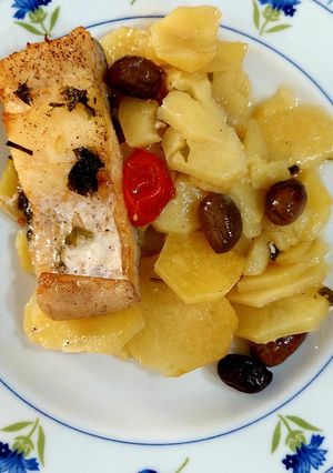 Foto di Baccalà al forno su letto di patate