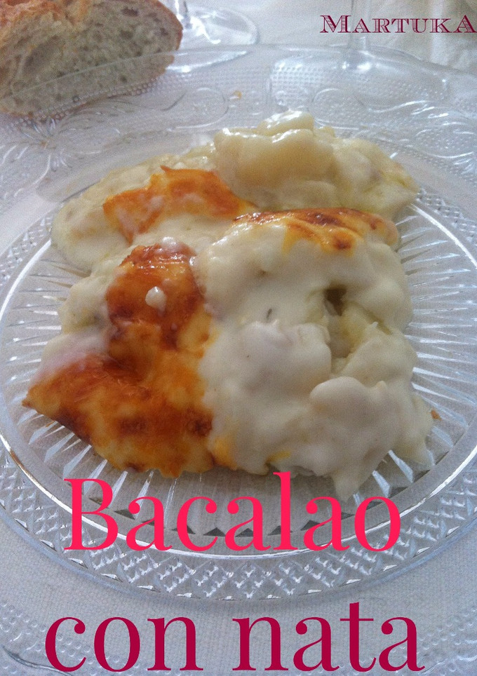 Una foto de Bacalao con nata (Bacalhau com natas)