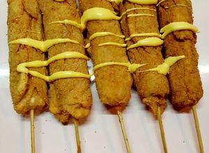 Una foto de Salchichas empanadas o corn dog