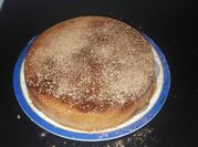 Una foto de como hacer budin de pan con caramelo