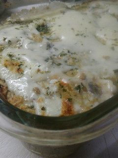 Una foto de Tortilla de coliflor al horno gratinada