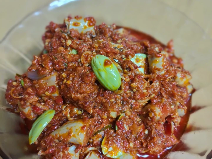 Easy Steps Prepare Recipes Sambal Cumi Pete Pedas Menggoda the Perfect Tasty.