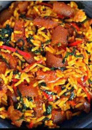 A picture of Local coconut jollof rice.