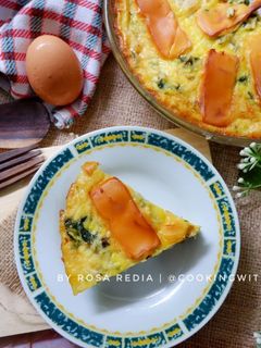 Foto resep Crustless Spinach Quiche