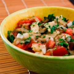 A picture of Grilled eggplant salad - salatet el raheb.