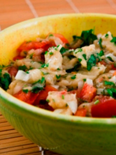 A picture of Grilled eggplant salad - salatet el raheb.