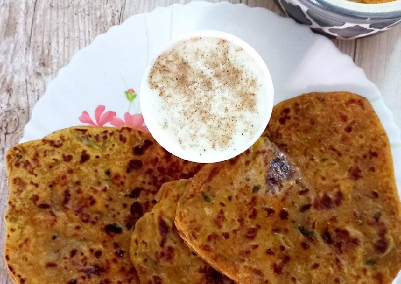 Leftover dal paratha