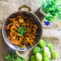 A picture of Kantola masala subji.
