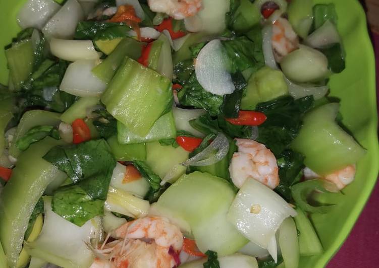 Resep mudah Tumis Pokcay with Udang Enak Sederhana