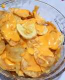 Potato Chips with Cheese Sauce