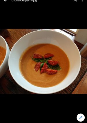 A picture of Chorizo Gazpacho.