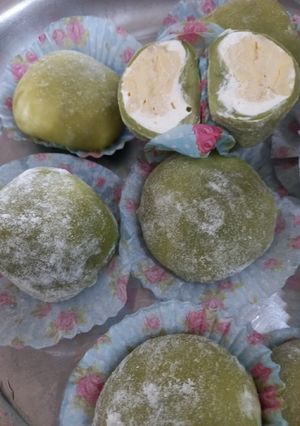 Hình của món Bánh mochi nhân sầu riêng.