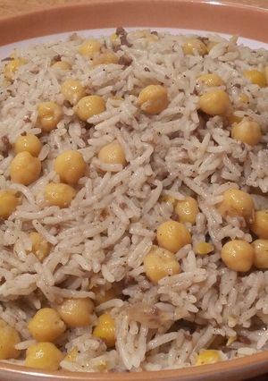 صورة لوصفة رز بالحمص
