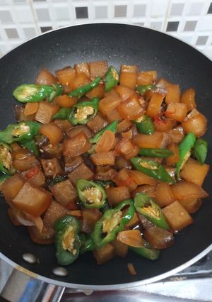 Foto resep Tumis kikil cabe hijau