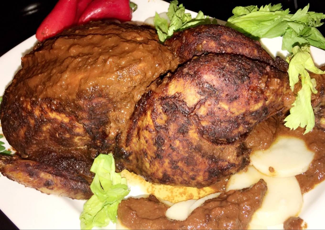 Pollo en salsa a la Mejicana