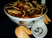 A picture of water chestnuts in broth