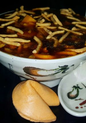 A picture of Mike's Chinese Hot And Sour Soup.