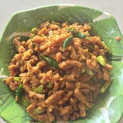 A picture of Sambal goreng tempe petai.