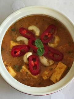 A picture of Khoya kaju paneer sabzi.
