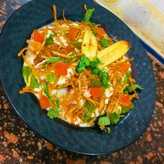 A picture of Sabudana tikki chaat.