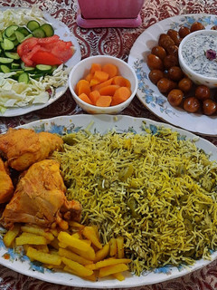 عکسی از دستور باقالی پلو با مرغ