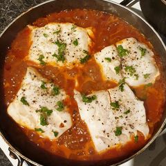 A picture of Fodmap Friendly Cod in Tomato Sauce.
