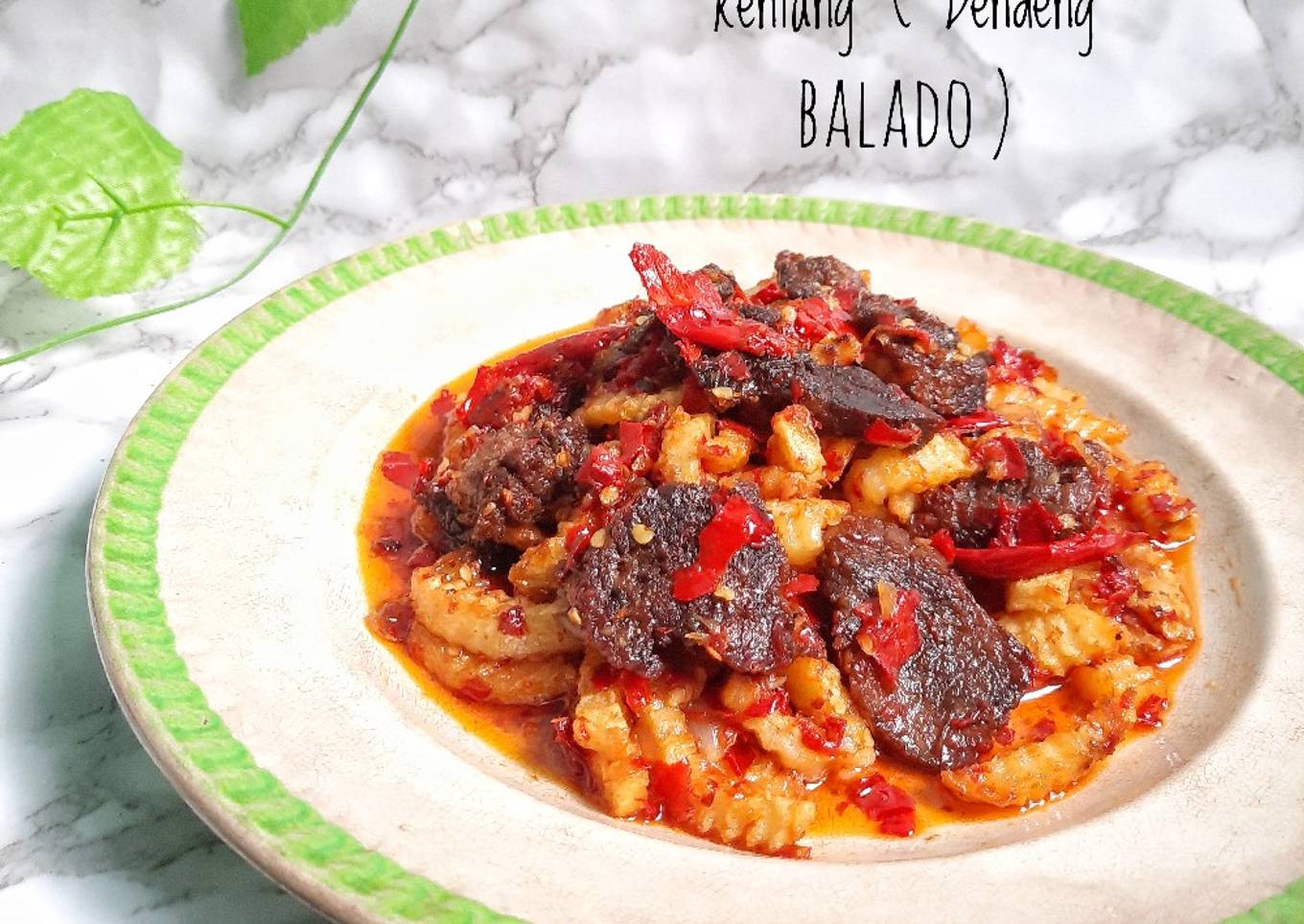 Dendeng Badaruak Kentang (Dendeng Balado)