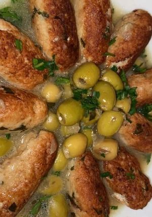 صورة لوصفة اصابع الدجاج بالزيتون