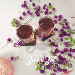 A picture of Globe Amaranth and Mint Infusion.