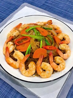 鮮蝦炒冬粉 的食譜成品照片