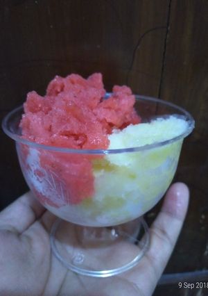 Foto resep Sorbet stroberi dan Sorbet nanas