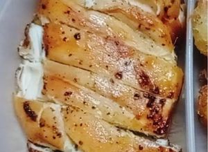 รูปของ อกไก่ย่างซอสพริกไทยดำ หม้อทอดไร้น้ำมัน