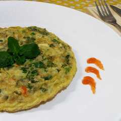 Telur dadar daun MinT #debm menu রেসিপির প্রধান ছবি