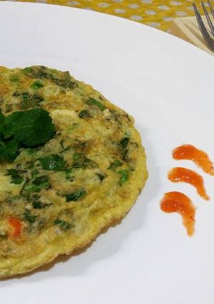 Foto resep Telur dadar daun MinT #debm menu