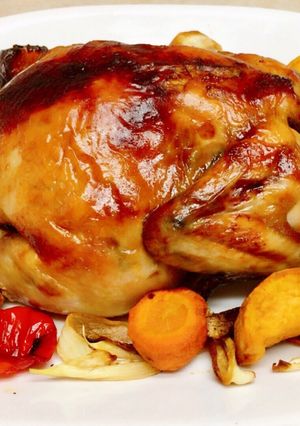Hình của món Gà nướng giấy bạc nguyên con / Air Fryer.